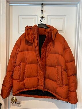 lululemon athletica Hooded Rust Orange Puffer Jacket